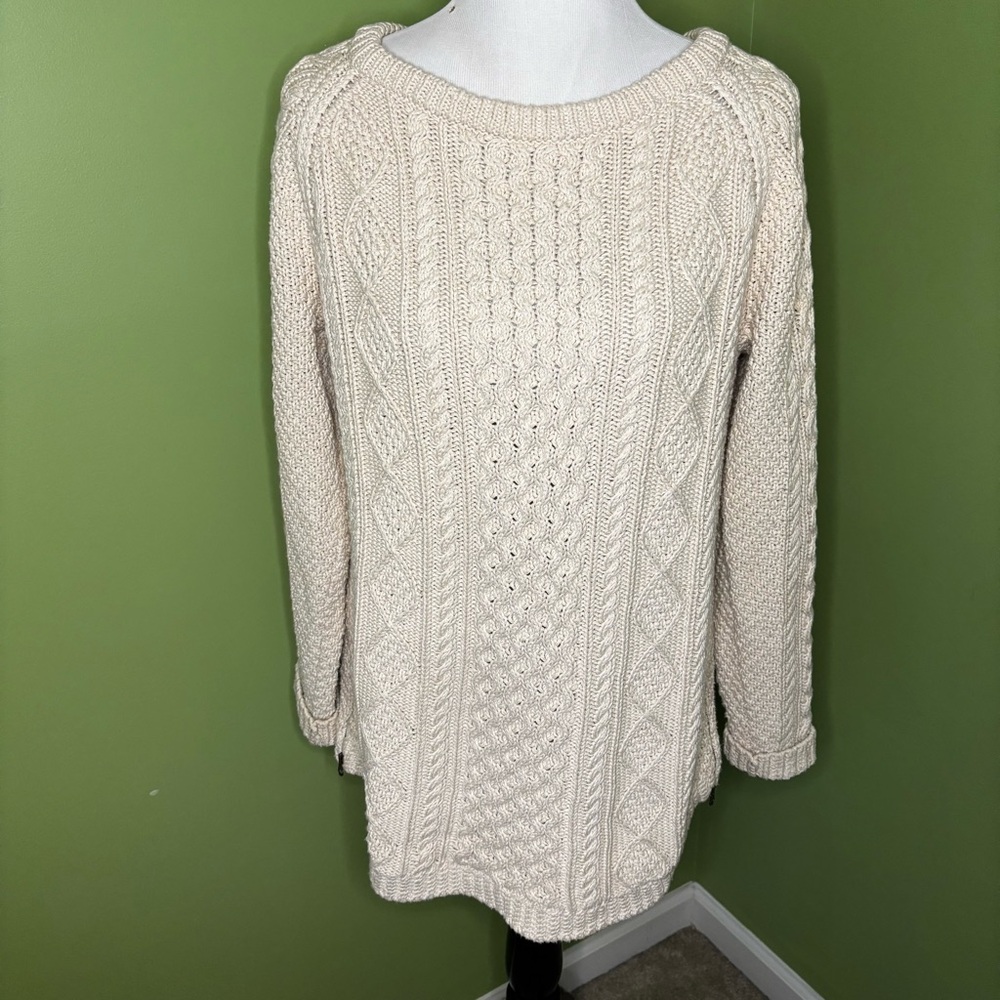LL Bean Signature Cotton Fisherman Tunic Sweater